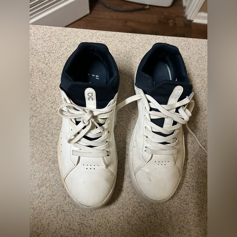 On Running Men's Sneakers in White and Black - Picture 2 of 7